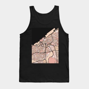 Cleveland Map Pattern in Soft Pink Pastels Tank Top